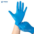 Blaupulverfreie medizinische nitrile Eindiagetriebhandschuhe